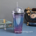 Double Constellation Creative Cup with straw